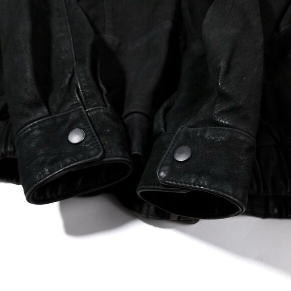 VINTAGE 80's Members Only Classic Aviator Military Bomber Jacket Mens 1X Black - Picture 8 of 12